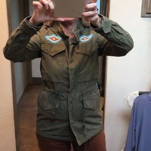 Military Style Jacket with Beading Detail